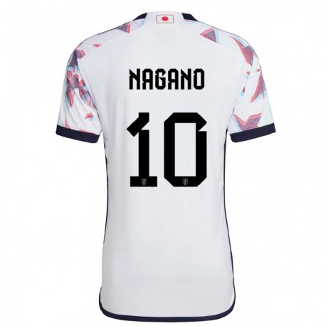 Kandiny Kinder Japanische Fuka Nagano #10 Weiß Auswärtstrikot Trikot 22-24 T-shirt