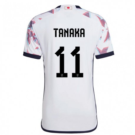 Kandiny Kinder Japanische Mina Tanaka #11 Weiß Auswärtstrikot Trikot 22-24 T-shirt