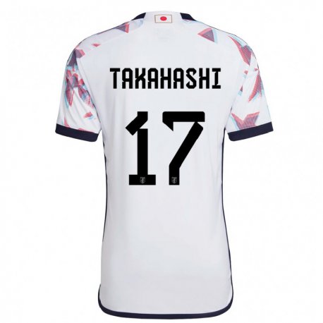 Kandiny Kinder Japanische Hana Takahashi #17 Weiß Auswärtstrikot Trikot 22-24 T-shirt