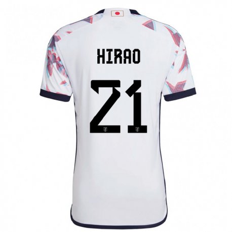 Kandiny Kinder Japanische Chika Hirao #21 Weiß Auswärtstrikot Trikot 22-24 T-shirt