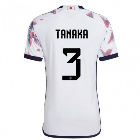 Kandiny Kinder Japanische Hayato Tanaka #3 Weiß Auswärtstrikot Trikot 22-24 T-shirt