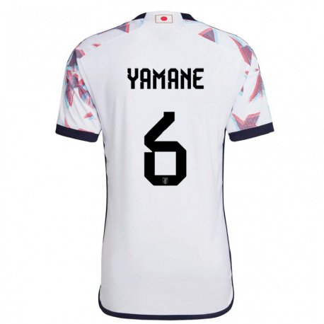 Kandiny Kinder Japanische Riku Yamane #6 Weiß Auswärtstrikot Trikot 22-24 T-shirt