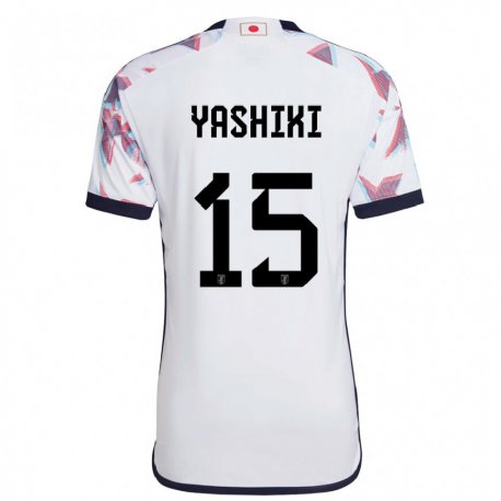 Kandiny Kinder Japanische Yusei Yashiki #15 Weiß Auswärtstrikot Trikot 22-24 T-shirt