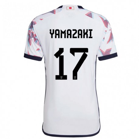 Kandiny Kinder Japanische Taishin Yamazaki #17 Weiß Auswärtstrikot Trikot 22-24 T-shirt
