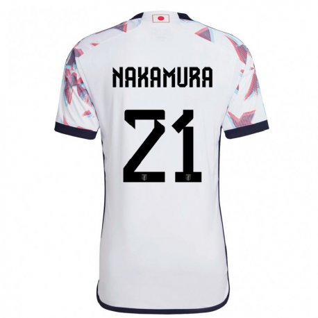 Kandiny Kinder Japanische Jiro Nakamura #21 Weiß Auswärtstrikot Trikot 22-24 T-shirt