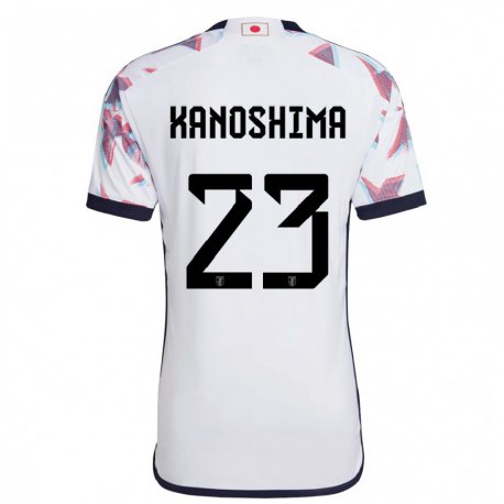 Kandiny Kinder Japanische Yu Kanoshima #23 Weiß Auswärtstrikot Trikot 22-24 T-shirt