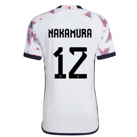 Kandiny Kinder Japanische Keisuke Nakamura #12 Weiß Auswärtstrikot Trikot 22-24 T-shirt