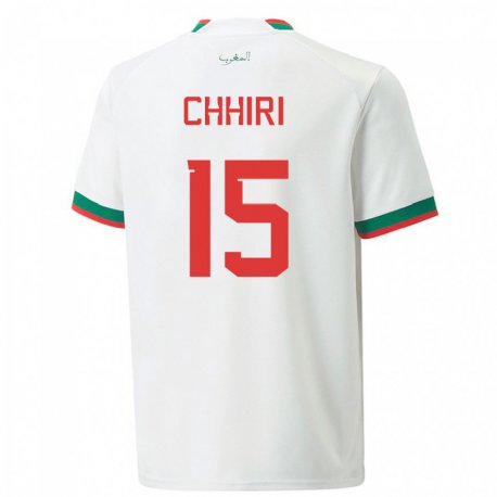 Kandiny Kinder Marokkanische Ghizlane Chhiri #15 Weiß Auswärtstrikot Trikot 22-24 T-shirt