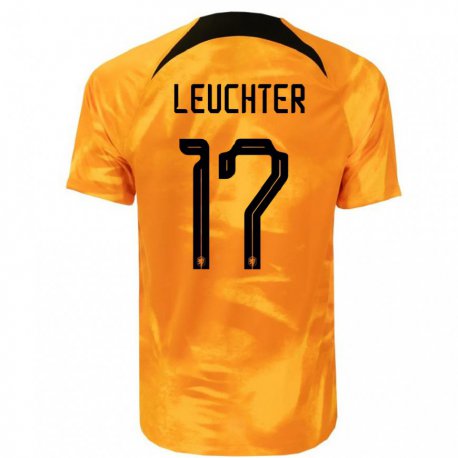 Kandiny Herren Niederländische Romee Leuchter #17 Laser-orange Heimtrikot Trikot 22-24 T-shirt