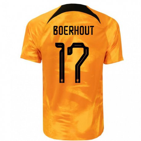 Kandiny Herren Niederländische Yoram Boerhout #17 Laser-orange Heimtrikot Trikot 22-24 T-shirt