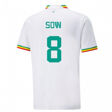 Kandiny Herren Senegalesische Mbayang Sow #8 Weiß Heimtrikot Trikot 22-24 T-shirt