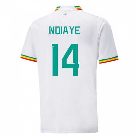 Kandiny Herren Senegalesische Salimata Ndiaye #14 Weiß Heimtrikot Trikot 22-24 T-shirt