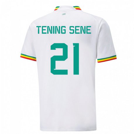 Kandiny Herren Senegalesische Tening Sene #21 Weiß Heimtrikot Trikot 22-24 T-shirt
