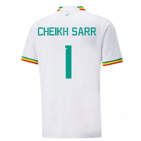 Kandiny Herren Senegalesische Cheikh Sarr #1 Weiß Heimtrikot Trikot 22-24 T-shirt
