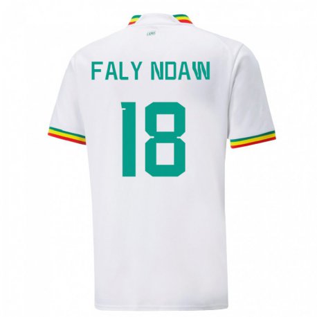Kandiny Herren Senegalesische Faly Ndaw #18 Weiß Heimtrikot Trikot 22-24 T-shirt