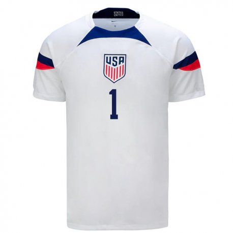 Kandiny Herren Us-amerikanische Alyssa Naeher #1 Weiß Heimtrikot Trikot 22-24 T-shirt