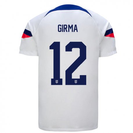 Kandiny Herren Us-amerikanische Naomi Girma #12 Weiß Heimtrikot Trikot 22-24 T-shirt