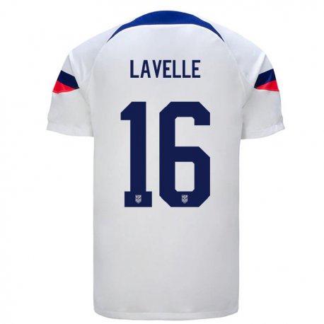 Kandiny Herren Us-amerikanische Rose Lavelle #16 Weiß Heimtrikot Trikot 22-24 T-shirt