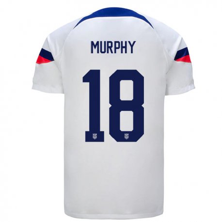 Kandiny Herren Us-amerikanische Casey Murphy #18 Weiß Heimtrikot Trikot 22-24 T-shirt