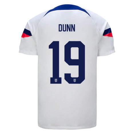 Kandiny Herren Us-amerikanische Crystal Dunn #19 Weiß Heimtrikot Trikot 22-24 T-shirt