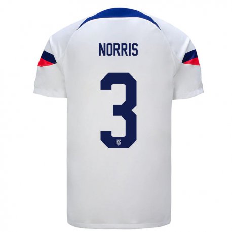 Kandiny Herren Us-amerikanische Nolan Norris #3 Weiß Heimtrikot Trikot 22-24 T-shirt