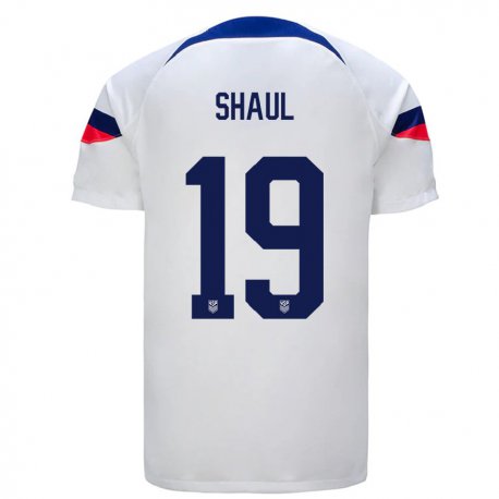 Kandiny Herren Us-amerikanische Ian Shaul #19 Weiß Heimtrikot Trikot 22-24 T-shirt