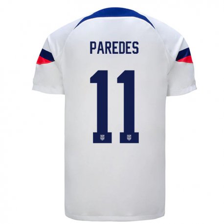 Kandiny Herren Us-amerikanische Kevin Paredes #11 Weiß Heimtrikot Trikot 22-24 T-shirt