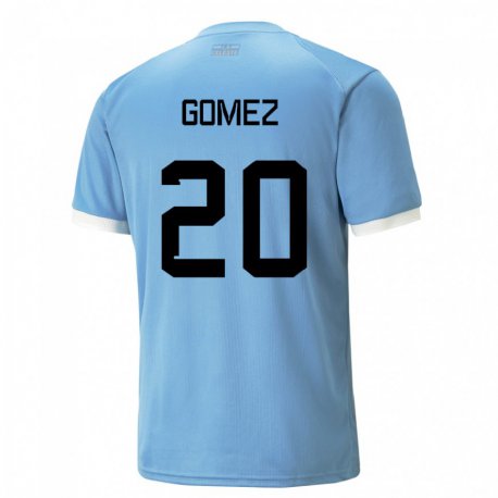 Kandiny Herren Uruguayische Luciana Gomez #20 Blau Heimtrikot Trikot 22-24 T-shirt