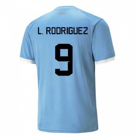 Kandiny Herren Uruguayische Luciano Rodriguez #9 Blau Heimtrikot Trikot 22-24 T-shirt