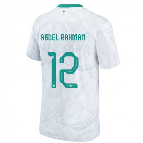Kandiny Herren Saudi-arabische Mona Abdel Rahman #12 Weiß Heimtrikot Trikot 22-24 T-shirt
