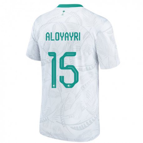 Kandiny Herren Saudi-arabische Abdulmalik Aloyayri #15 Weiß Heimtrikot Trikot 22-24 T-shirt