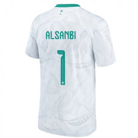 Kandiny Herren Saudi-arabische Abdulrahman Alsanbi #1 Weiß Heimtrikot Trikot 22-24 T-shirt