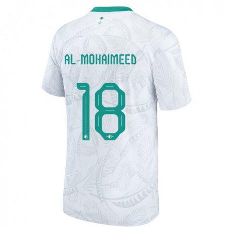 Kandiny Herren Saudi-arabische Samer Al Mohaimeed #18 Weiß Heimtrikot Trikot 22-24 T-shirt