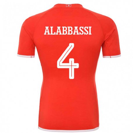 Kandiny Herren Tunesische Chaima Alabbassi #4 Rot Heimtrikot Trikot 22-24 T-shirt