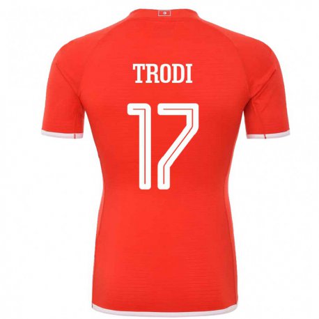 Kandiny Herren Tunesische Imen Trodi #17 Rot Heimtrikot Trikot 22-24 T-shirt