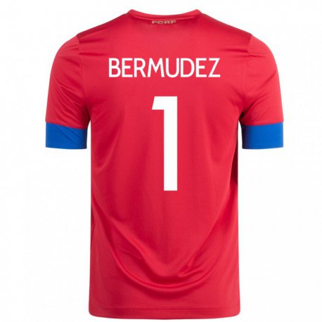 Kandiny Herren Costa-ricanische Noelia Bermudez #1 Rot Heimtrikot Trikot 22-24 T-shirt
