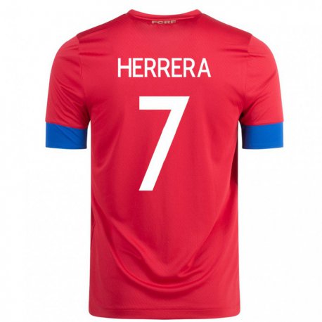 Kandiny Herren Costa-ricanische Melissa Herrera #7 Rot Heimtrikot Trikot 22-24 T-shirt