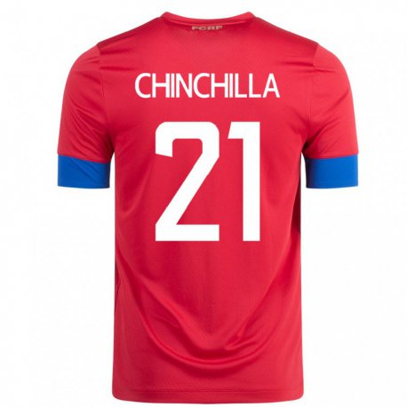 Kandiny Herren Costa-ricanische Viviana Chinchilla #21 Rot Heimtrikot Trikot 22-24 T-shirt