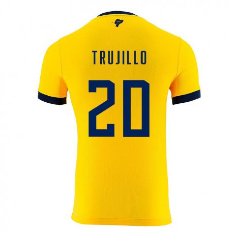 Kandiny Herren Ecuadorianische Isabel Trujillo #20 Gelb Heimtrikot Trikot 22-24 T-shirt