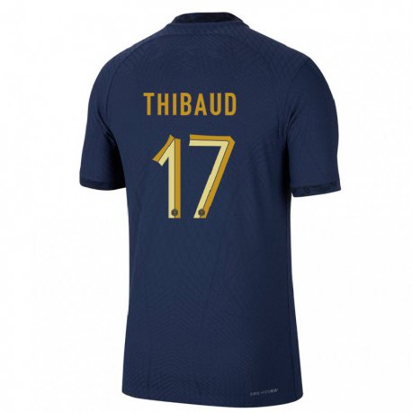 Kandiny Herren Französische Julie Thibaud #17 Marineblau Heimtrikot Trikot 22-24 T-shirt