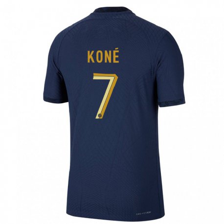 Kandiny Herren Französische Kouadio Kone #7 Marineblau Heimtrikot Trikot 22-24 T-shirt