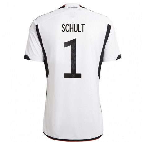 Kandiny Herren Deutsche Almuth Schult #1 Weiß Schwarz Heimtrikot Trikot 22-24 T-shirt