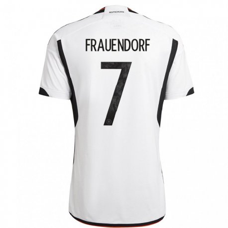 Kandiny Herren Deutsche Melkamu Frauendorf #7 Weiß Schwarz Heimtrikot Trikot 22-24 T-shirt