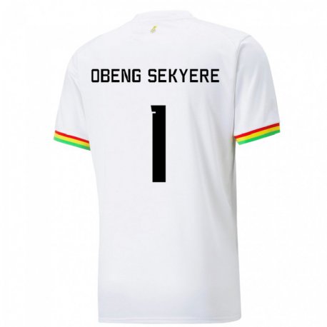 Kandiny Herren Ghanaische Gregory Obeng Sekyere #1 Weiß Heimtrikot Trikot 22-24 T-shirt