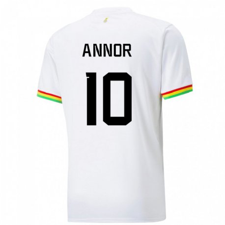 Kandiny Herren Ghanaische Emmanuel Annor #10 Weiß Heimtrikot Trikot 22-24 T-shirt