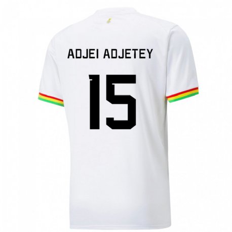 Kandiny Herren Ghanaische Jonas Adjei Adjetey #15 Weiß Heimtrikot Trikot 22-24 T-shirt