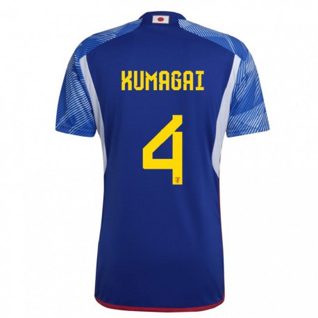 Kandiny Herren Japanische Saki Kumagai #4 Königsblau Heimtrikot Trikot 22-24 T-shirt