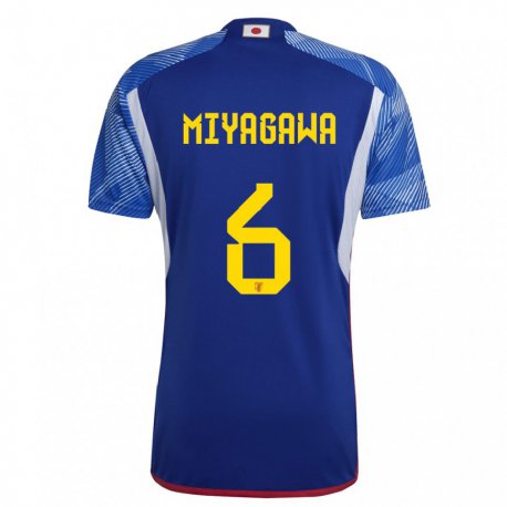 Kandiny Herren Japanische Asato Miyagawa #6 Königsblau Heimtrikot Trikot 22-24 T-shirt
