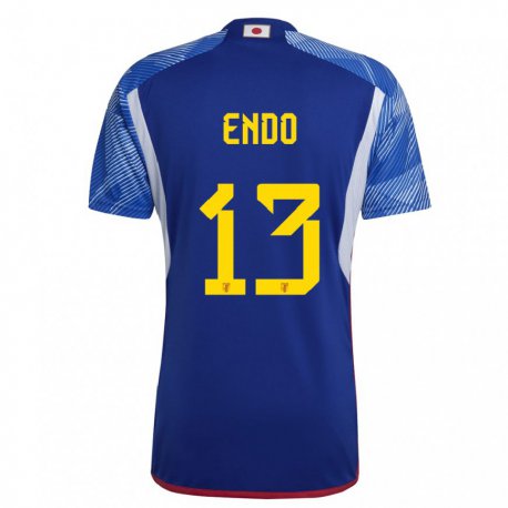 Kandiny Herren Japanische Jun Endo #13 Königsblau Heimtrikot Trikot 22-24 T-shirt