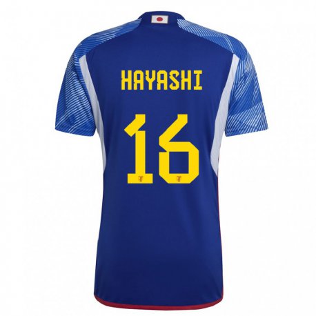 Kandiny Herren Japanische Honoka Hayashi #16 Königsblau Heimtrikot Trikot 22-24 T-shirt